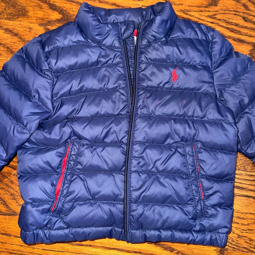 Ralph Lauren Blue Label Kids Puffer Jacket - Navy and Red
